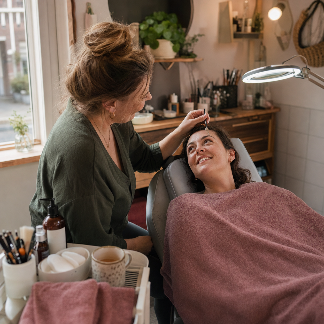 Kleurbehandeling in de salon